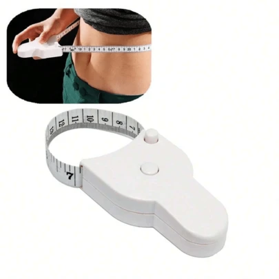 Automatic Telescopic Tape Gauge, 60 Inch (150 Cm) Body Tape Gauge, Self-Adjustable Retractable Tape Gauge To Measure The Body Accurately, An Effective Way To Track Weight Loss And Muscle Gain With One Hand, Sports Accessory, Gym
