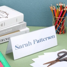 1 Set Acrylic Clear Postcard, Business Card, Greeting Card Display Stand, Transparent Card Holder For Office Desk, Home, School - Transparent - View 6