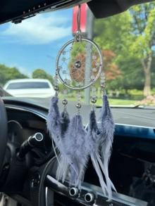 汽车饰品高档气质捕梦网后视镜挂件羽毛汽车挂件个性装饰 - 均碼 - 查看 11