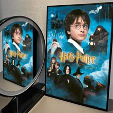 WB 1PC Harry Potter Vintage Posters Vintage Room Home Bar Cafe Decor Kawaii Room Decor Wall Art Painting Study Room Wall Decor Nordic Home Decor Wall Decor Movie Figures Home Decoration Painting Wall Art Bedroom Cartoons Decor Wallpaper Wall Bedroom Decoration - Frameless
