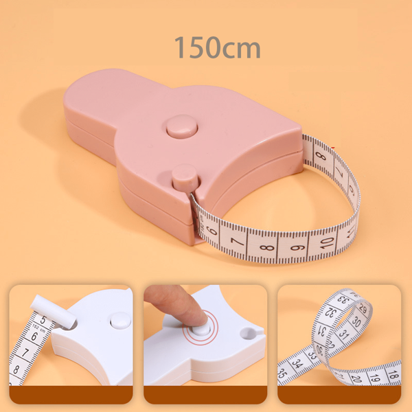 1 pieza Regla de medición automática de alta precisión de tres circunferencias Regla de acondicionamiento físico Regla de circunferencia de la cintura Regla de circunferencia del brazo Regla de circunferencia de la cadera Cinta métrica suave Cinta métrica automática multifuncional
