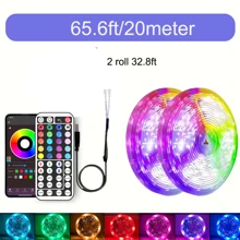 16-100 Feet USB Lights With 44-Key Remote + App Smart Control , Night Light /TV Backlight Lights With Timing RGB Color Changing,LED Strip Lights For Bedroom,Holiday Decoration ,Lights Gifts Home Room Decor Wall Decor Halloween Party