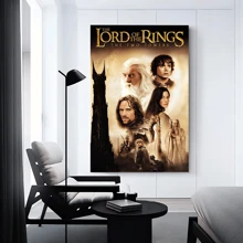 WB 1pc The Lords Of The Rings Movie Anime Posters Wall Art Retro Posters For Home Kawaii Room Decor Wall Decor Picture Living Room Club Bar Home Decor Nordic Home Decor Wall Decor Movie Figures Home Decoration Painting Wall Art Bedroom Cartoons Decor Wallpaper Wall Bedroom Decoration - Frameless