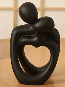 1PC Love Of Kiss Statue, Resin Hugging Couple Decor Ornament, Romantic Gift Meaningful Sculpture For Bedroom Home Office Shelf Desktop Decoration