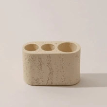 Resin Bathroom Accessories Lotion Soap Dispenser,Toothbrush Holder,Bathroom Tumbler,Vanity Tray,Bathroom Trays For Counter,Soap Dish, Bathroom Accessory Set,Bathroom Organizer,Bathroom Accessories Imitation Stone Material,Bathroom Decorations Back To School Storage - 1pc - View 9