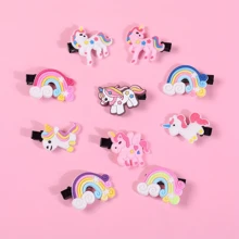 Cute Cartoon Unicorn Hairpins, Rainbow Hairpins Suitable For Daily Shopping, Sweet Cartoon Duckbill Clips, Side Bangs Hairpins, Birthday Gifts, Holiday Gifts, Party Costume Hair Accessories, And Can Also Be Used As Exquisite Small Gifts For Girlfriends And Besties