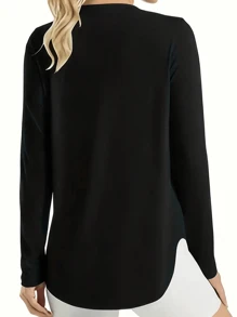 Christmas Slimming Yoga Sport T - Shirt, The Arc - Shaped Hem Of The Base Layer Shirt For Modification, Women's Top, Sporty And Casual