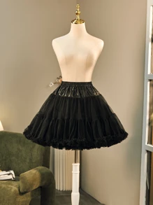 Fluffy Puffy Slip For Women Under Dress Layered Full Petticoat With Soft Tulle For Ballgown & A-Line Dresses Comfortable Waistband For All-Day Wear Fall Clothes For Women