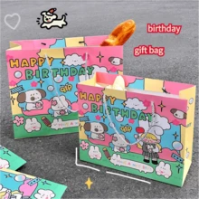 5pcs Homemade Cute Cartoon Tote Bag, Paper Bag, High Saturation Cute Cartoon Creative Gift Bag, Shopping Bag - Multicolor - View 2