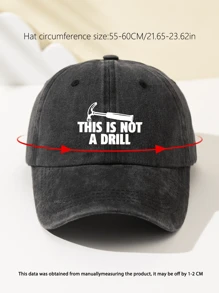 1 Stück Damen Baseball Cap "Dies ist kein Bohrgerät" Aufdruck, modisch, weich, verstellbare Größe, belüftet, geeignet für Outdoor-Sport, Reisen, Camping, Partys, Geschenke