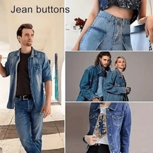 25/35/50 Stücke einstellbare Metallknöpfe für Jeans, geeignet für Damen - ohne Nähen, abnehmbare Gürtelschnallen