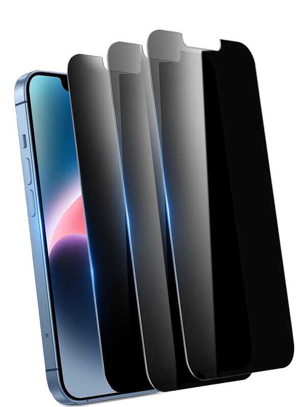 3 عبوات من واقي الشاشة الخاص المتوافق مع أيفون 16 برو ماكس / 16 / 15 / 14 / 13 / 12 / 11، مقاوم للخدش وخالي من الفقاعات - غشاء زجاجي عالي الجودة للخصوصية، يعزز الأمان والمتانة، سهل التركيب، غشاء حماية شاشة الهاتف المحمول، ملصق شاشة الهاتف المحمول، غشاء خصوصية لشاشة العرض المحمول، ملصق خصوصية لشاشة العرض المحمول