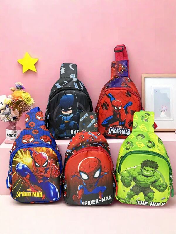 Sanrio Disney 1PC Spider-Man Mind Agents Chest Bag Bag Coin Wallet Casual Crossbody Outdoor Small Backpack