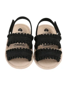 YIBUBU Black Infant Shoes,Infant Girl Shoes,Infant Simple Sandals,Simple And Fashion,Sole Soft Anti-Slip,Nwborn Infant Sandals,For First Walker