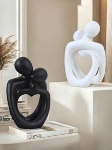 1PC Love Of Kiss Statue, Resin Hugging Couple Decor Ornament, Romantic Gift Meaningful Sculpture For Bedroom Home Office Shelf Desktop Decoration