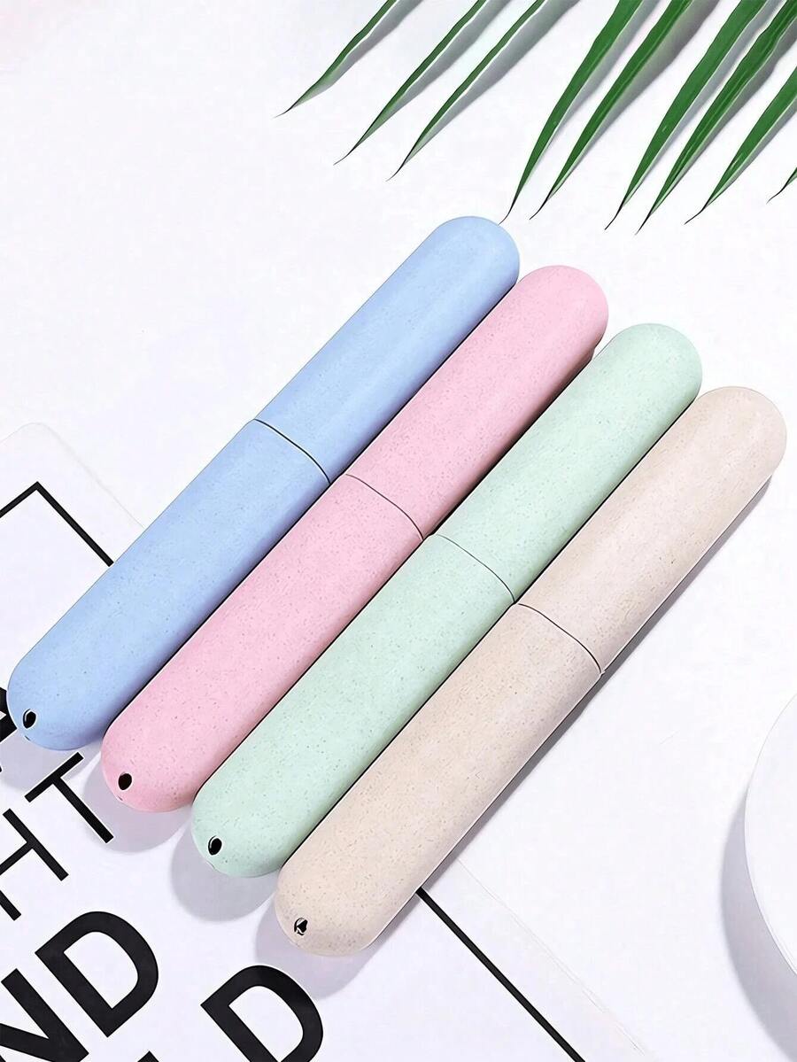 旅行牙刷盒、旅行牙刷架、牙刷套、牙刷保护套、混合便携式牙刷套架、牙刷卫生护理户外用品、多色可选旅行必需品学校学校用品假日露营假期必需品度假配件迷你女士香水男士香水沙滩瓶夏季返校学校用品包用于学校洗漱包旅行 - 彩色 - 查看 1