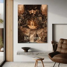 WB 1pc The Lords Of The Rings Movie Anime Posters Wall Art Retro Posters For Home Kawaii Room Decor Wall Decor Picture Living Room Club Bar Home Decor Nordic Home Decor Wall Decor Movie Figures Home Decoration Painting Wall Art Bedroom Cartoons Decor Wallpaper Wall Bedroom Decoration - Frameless