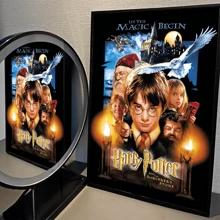 WB 1PC Harry Potter Vintage Posters Vintage Room Home Bar Cafe Decor Kawaii Room Decor Wall Art Painting Study Room Wall Decor Nordic Home Decor Wall Decor Movie Figures Home Decoration Painting Wall Art Bedroom Cartoons Decor Wallpaper Wall Bedroom Decoration - Frameless