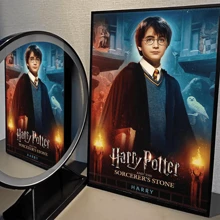 WB 1PC Harry Potter Vintage Posters Vintage Room Home Bar Cafe Decor Kawaii Room Decor Wall Art Painting Study Room Wall Decor Nordic Home Decor Wall Decor Movie Figures Home Decoration Painting Wall Art Bedroom Cartoons Decor Wallpaper Wall Bedroom Decoration - Frameless