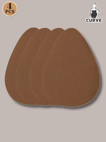 Invisible Latex Adhesive Strapless Bra, Beige/Brown/Black Suitable For B-E Cup Big Chest