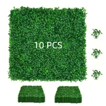 4 Pcs Artificial Milan Lawn Tiles, Artificial Boxwood Fence Panels, Artificial Grass Decor, All-In-One Decor For Indoor Home, Outdoor Parks, Gardens & Villas, Indoor Outdoor Decor, Home Decor, Room Decoration Stuff, Bedroom Decor, Garden Decor, Garden Accessories, Wedding Decor, Wall Decor And Summer Items,Fake Plants