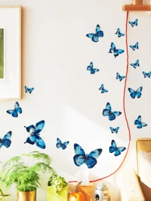 23 miếng dán tường trang trí hình con bướm phát sáng trong bóng tối cho phòng ngủ, phòng khách, công tắc đèn - Bướm phát sáng-A - Xem 6