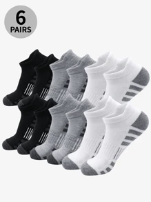 15/10/9/1 pares de calcetines unisex, calcetines deportivos, calcetines de moda, calcetines cortos blancos/negros/grises, de unicolor y estilo simple, adecuados para uso casual diario