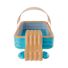 Extra Large Durable PVC Inflatable Slide; Home Use: Reinforced Design To Prevent Floating In Home Swimming Pools; Includes 3-Tier Or 4-Tier Ball Pit Fence. Versatile, Foldable And Portable, Suitable For Outdoor Entertainment, Ready To Use Without Inflation, Ideal For Independence Day, Thanksgiving, Christmas And Halloween Celebrations, Also A Must-Have For Beach And Sand Accessories. - Multicolor - View 4