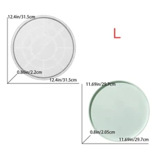 Round Silicone Mold For Concrete, Large Base Tray Shape, Epoxy Clay Plaster Mold, Fruit Tray Pallet Design, Durable Material, Easy Release