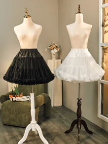 Fluffy Puffy Slip For Women Under Dress Layered Full Petticoat With Soft Tulle For Ballgown & A-Line Dresses Comfortable Waistband For All-Day Wear Fall Clothes For Women