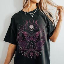 Cotton T-Shirt Soft Shirt Celestial Planetary Planets - Black - View 2