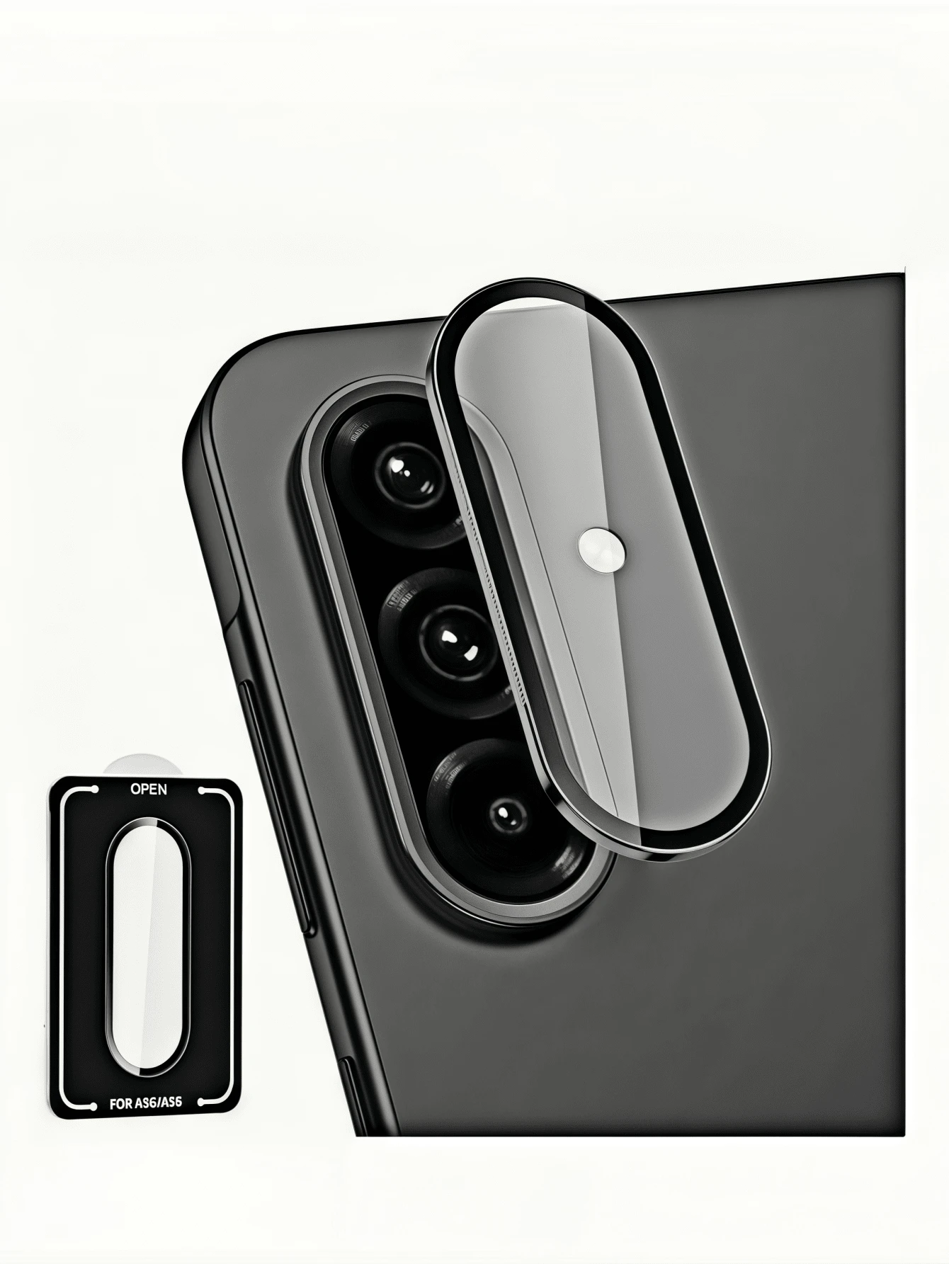 适用于三星 Galaxy A26/A36/A56/A55 5G/S25 Ultra/S24/S23/S22 的 9H 钢化玻璃摄像头镜头保护膜，高清透明，防刮花，防指纹，易于安装，金属环装饰，也适用于 A15/A25/A35/A16 镜头盖，鹰眼保护，5G 配件（一体式托盘） - 彩色 - 查看 1