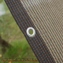 1pc 90% Coffee-Color Sunscreen Net Fabric, Breathable Sunshade Netting Suitable For Balcony, Garage, Backyard, Swimming Pool, Lawn, Outdoor Activities, Garden Terrace, Plant Greenhouse, Outdoor Gazebo, Dog House, Easy To Hang - Brown - View 9