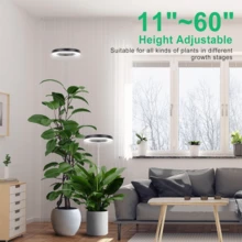 Grow Lights For Indoor Plants Full Spectrum, Indoor Plant Light For Indoor Growing Height Adjustable Led Grow Light For Large Plant, Auto On/Off Timer 3/9/12H 9 Dimmable Brightness - Red, White and Blue Light - View 9