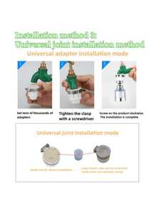 1 Pc Replaceable Faucet Water Filter, Faucet Filtration System, Twist-On Water Purifier, Kitchen Sink Faucet Water Filter To Remove Chlorine, Fluoride, Heavy Metals & Hard Water
