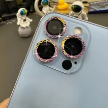 [Miếng dán màn hình họa tiết kim cương] Miếng dán màn hình nhiều màu sắc cho iPhone 11/12/13/14/15/16 Pro Max/17/17 Pro/17 Pro Max/17 Air/16e, Miếng dán bảo vệ màn hình chống nổ cao cấp, Kính cường lực 9H, Chống trầy xước, Chống bám vân tay, Họa tiết kim cương nhiều màu sắc, Phụ kiện thời trang cá tính, Siêu mỏng, Cắt chính xác, Cần thiết cho chụp ảnh bằng điện thoại, Họa tiết hình thoi - Mẫu kim cương - Xem 3