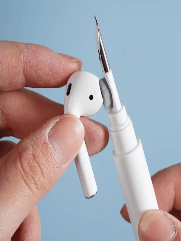 1 pieza Juego de limpieza inalámbrico 3 en 1 para auriculares - compatible con auriculares y teléfonos, limpieza de pantalla, limpieza personal, cepillo de ducha, cepillo de cocina, altavoz portátil, auriculares, estuche inalámbrico 3 en 1 para herramienta de limpieza de auriculares portátiles