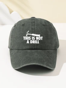 1 Stück Damen Baseball Cap "Dies ist kein Bohrgerät" Aufdruck, modisch, weich, verstellbare Größe, belüftet, geeignet für Outdoor-Sport, Reisen, Camping, Partys, Geschenke