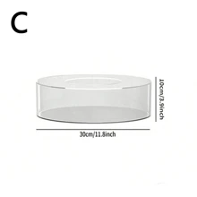 1pc Transparent Acrylic Dessert Display Stand, Cupcake Stand With Hollow Base For Filling, Suitable For Wedding, Birthday, Baby Shower, Christmas Party Dessert Table Display
