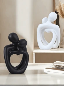 1PC Love Of Kiss Statue, Resin Hugging Couple Decor Ornament, Romantic Gift Meaningful Sculpture For Bedroom Home Office Shelf Desktop Decoration