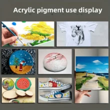 SHEIN X Jess Acrylic Paint Set Of 36 Colors 0.41fl Oz 12ml Bottles, 36 Colors Acrylic Paint No Fading Rich Pigment For Kids Adults Artists Canvas Crafts Wood Painting-Perfect For Artists, Students, Crafts, Diy Wall & ClothesPainting! - Multicolor - View 10