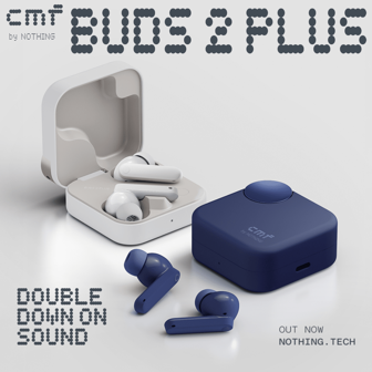  CMF By Nothing Buds 2 Plus, 12mm LCP Driver For Rich And Balanced Sound, 50dB Hybrid ANC With Smart Adaptive Mode, Hi-Res LDAC And Personalised Hearing Compensation, Up To 15.5 Hours Of Playback On A Single Charge, Bluetooth 5.4, Fast Pair