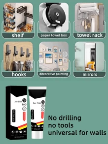 Jue-Fish Powerful No-Nail Adhesive; Powerful Adhesive; DIY Decoration Tools; Home Wood Ceramic Quick-Drying Adhesive; Household