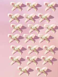 6 piezas Horquillas con moño lindo para mascotas, accesorios para el cabello con perlas y moños para fiesta de cumpleaños de perros y gatos