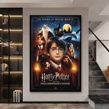 WB 1PC Harry Potter Vintage Posters Vintage Room Home Bar Cafe Decor Kawaii Room Decor Wall Art Painting Study Room Wall Decor Nordic Home Decor Wall Decor Movie Figures Home Decoration Painting Wall Art Bedroom Cartoons Decor Wallpaper Wall Bedroom Decoration - Frameless