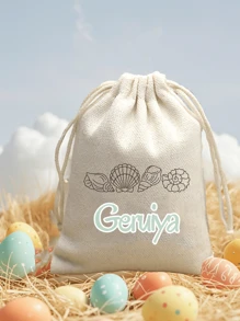 1 bolsa com cordão personalizável, pode ser impressa com nome personalizado ou mensagens de Natal. Estampada com lindas conchas de praia, cavalos-marinhos, estrelas-do-mar e outros padrões, é a escolha ideal para presentes de compras. O porta-moedas é um presente decorativo para a escola das crianças. Pode ser personalizado com o seu nome.