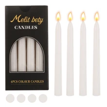 4 Stücke/Set Kerzenständer in Morandi-Farben, 20cm Länge, 2cm Durchmesser, geeignet für Heimdekoration, Partys, Esszimmertisch, Geschenke, Dinner, Veranstaltungen, Entspannung/Meditation, Stimmungsbeleuchtung