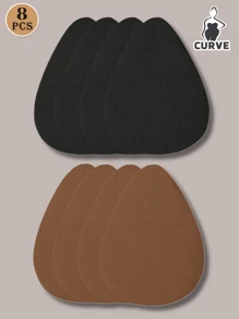 Invisible Latex Adhesive Strapless Bra, Beige/Brown/Black Suitable For B-E Cup Big Chest