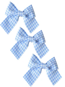 红白格子蝴蝶结发夹，双马尾鳄鱼皮发夹，可爱女孩发饰边缘夹，爪夹，发夹，发夹，发夹，发夹 - 彩色 - 查看 7