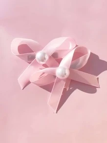 6pcs/Set Pet Bow Hair Clips, Cute Cat Pearl Bow Hair Accessories For Dog Birthday Decoration